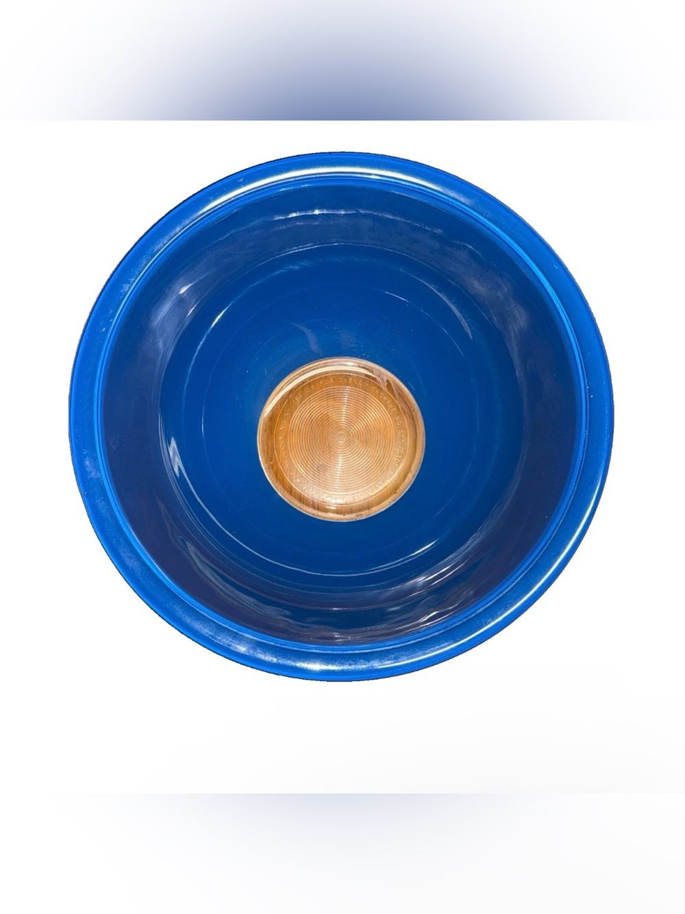 Vintage Pyrex Mixing Bowl 2.5 L #325 Cobalt Blue Clear Bottom USA